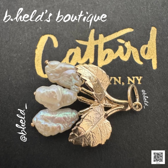 💫SOLD💫 Catbird x Vito’s Gems New York Mulberry Charm Solid 14K Gold 3RicePearls - Picture 11 of 17